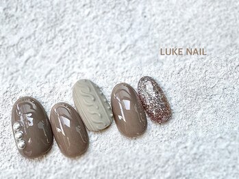 ルークネイル 恵比寿店(LUKE NAIL)/くすみマットニットネイル　秋冬