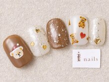 アイネイルズ 三宮店(I nails)/くまちゃんクリスマスネイル