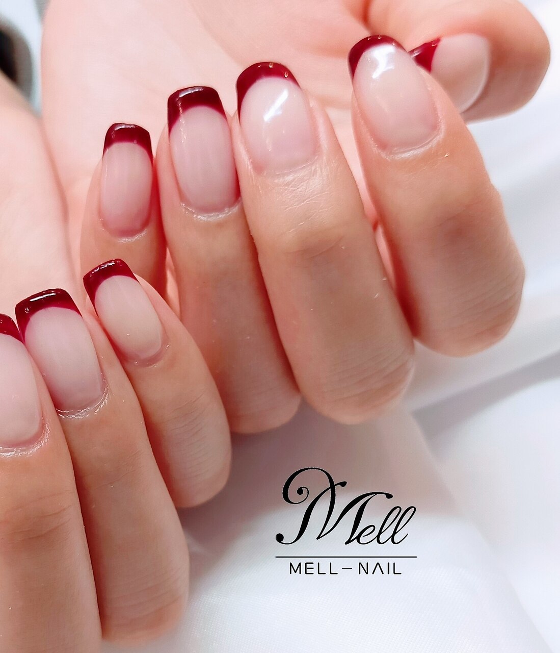 33))ネイルチップ フレンチガーリー ボルドー シンプルネイル ニュアンス 33))ネイルチップ フレンチガーリー ボルドー シンプルネイル