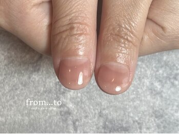 フロム トゥ(from to)の写真/【自爪に優しいフィルイン施術】高技術・丁寧な施術で◎お任せ・持ち込みも可能◎