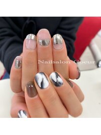 ニュアンス ちぐはぐネイル