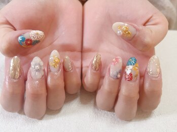 セムヤネイル(sem'ya nail)/和柄ネイル