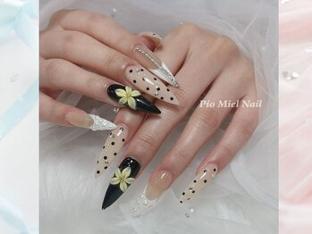 ピオミエルネイル 新宿(pio miel nail)/ドットフラワーネイル