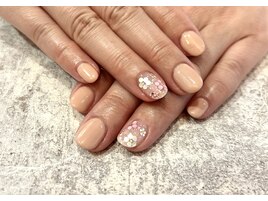 定額　お花ホロネイル