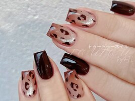 ヒョウ柄xボルドー