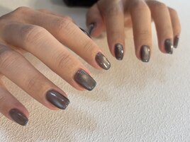 シアーブラックマグネットネイル