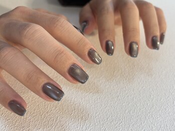 シアーブラックマグネットネイル