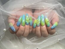 夏スカルプネイル