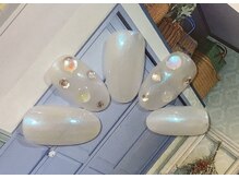 アペル(apare)/ワンカラー×オーロラネイル