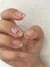 ミニミニハートホロネイル
