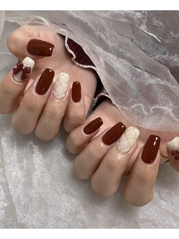 ラウレア(Laulea)/赤×リボンネイル