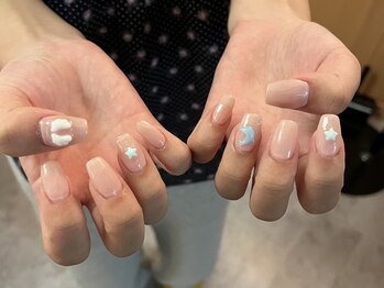 サクノネイル(SAKUNONAIL)/シンプル夏ネイル