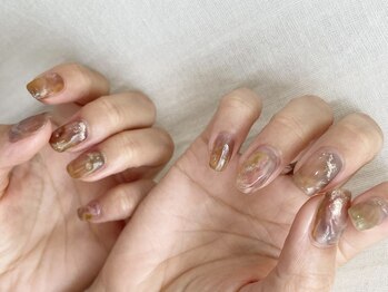 BLabo eyelash&nail 鹿児島中央駅店【まつげパーマ/眉毛/マツエク/ネイル】/ニュアンスネイル