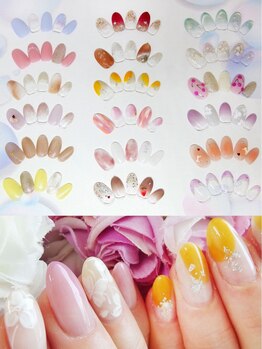 メイクプラスネイル ヴィヴィッド(MAKE+NAIL vivid)の写真/新作♪定額ハンド 写真左から5280円6380円7480円/右手6380円左手7480円◆学生ミセスOLセレブ等幅広くご来店