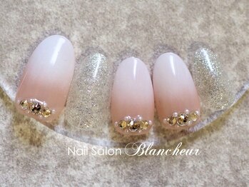 ネイルサロン ブランシュール(Nail Salon Blancheur)/ベビーピンクのスワロビジュー