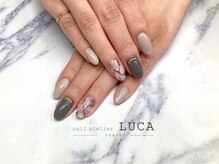 ネイルアトリエルカ(nail atelier LUCA)/W-355　大人上品大理石ネイル