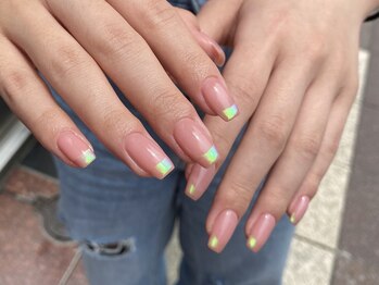 ダブルネイル(Double Nail)/【橋本】オーロラミラーフレンチ