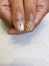 ゴールドジュエリーネイル