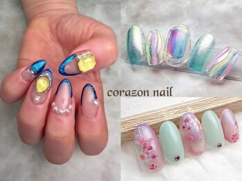 コラソンネイル(corazon nail)の写真/《持ち込みOK◎》短くてもとびきりオシャレで可愛い♪豊富なデザインはフォトギャラをチェック!