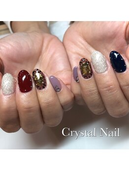 クリスタルネイル ボンベルタ橘店(CRYSTAL NAIL)/ヒョウ柄ネイル