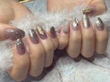 ネイル スパ ココプラス(Nail spa Cocoplus)/アシメきらきらニュアンスネイル