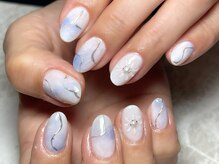 レディグリッター(Lady glitter)/ブルー&ホワイトニュアンス