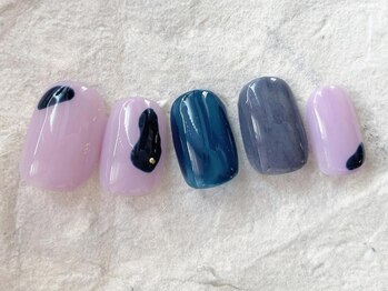 アイネイルズ 梅田店(I nails)/個性派シンプルカラー¥7700