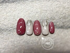 ピンクニュアンスマーブルミラー