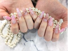 ネイルサロン グレイス(Grace)/【スカルプ】デカホロピンク×白