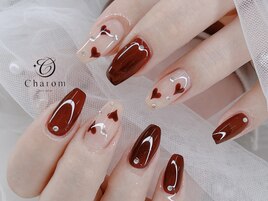 バレンタインネイル