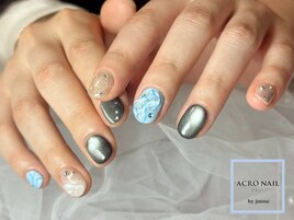 パステルブルーニュアンスネイル