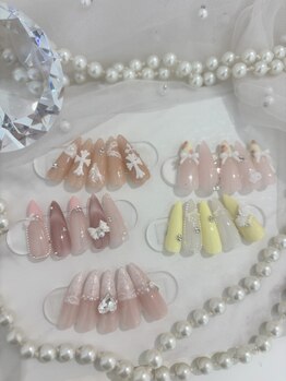 リアンネイル(Lian.nail)の写真/リアンネイルオリジナルのデザインで綺麗め～トレンドデザインを重視した定額メニューが誕生☆