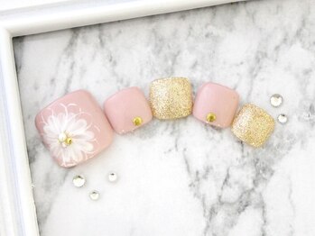 ネイルサロンフォーユー(for u)/シフォンフラワー￥７５００