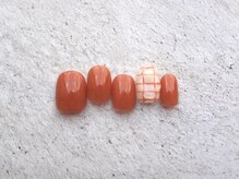 ニコルネイル(nicole nail)/定額¥8000 &nbsp;オレンジワンカラー 