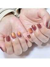 リーゾス(RISUS)/オレンジマグネットネイル