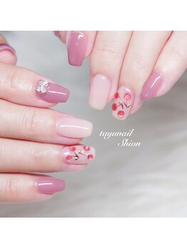 たゆ ネイル(たゆnail)/パラジェルさくらんぼネイル