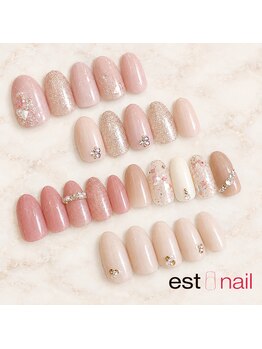 エストラッシュアンドネイル 銀座店(est lash&nail)の写真/【21時まで営業】仕事帰りも通える♪OLさんに人気のシンプルネイルも豊富！自爪に優しいパラジェル変更無料