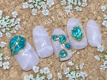 エストリブレ(estLivre)/鉱石風ネイル