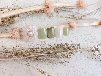 ネイルサロン&スクール ジーナ(GINA)/ぷくぷくお花ネイル