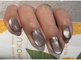 マグネット×ミラーネイル