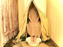 蒸気と足湯でしっかり温め20分でもしっかり滝汗デトックス