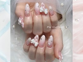 ベビーピンク×リボンパール