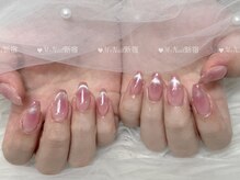 エムプラスネイル 新宿(M+Nail)/長さ出し★チークマグネット