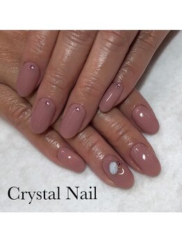 クリスタルネイル ボンベルタ橘店(CRYSTAL NAIL)/ワンカラー×ワンポイントネイル