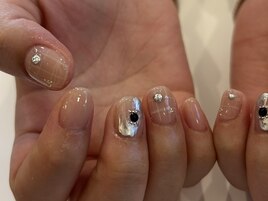 ニュアンス/落書きネイル