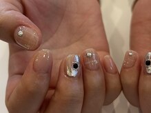 ニュアンス/落書きネイル