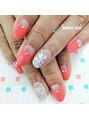 リモアネイル(limore nail)&nbsp;逆フレンチフラワー