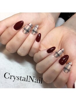 クリスタルネイル ボンベルタ橘店(CRYSTAL NAIL)/チェックネイル