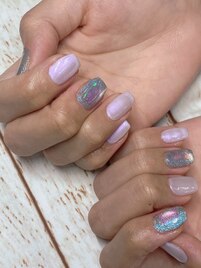 トレンドオーロラ氷ネイル