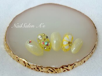 アズ(A's)/お花＆キラキラネイル